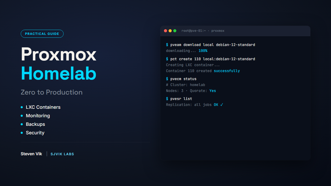 Proxmox Homelab: Zero to Production